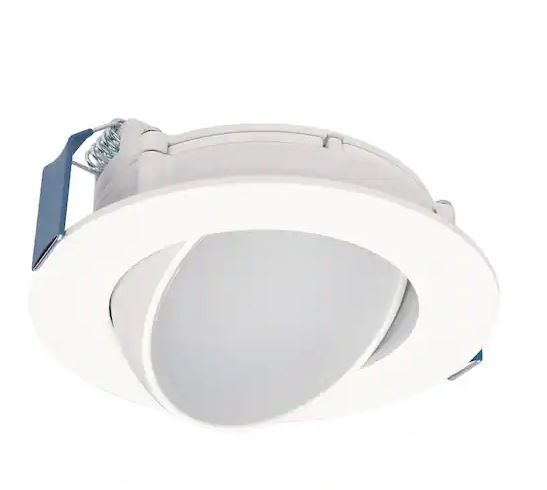 Photo 1 of HLA Series 4 in. Adjustable CCT Canless IC Rated Dimmable Indoor, Outdoor Integrated LED Recessed Light Gimbal Trim
