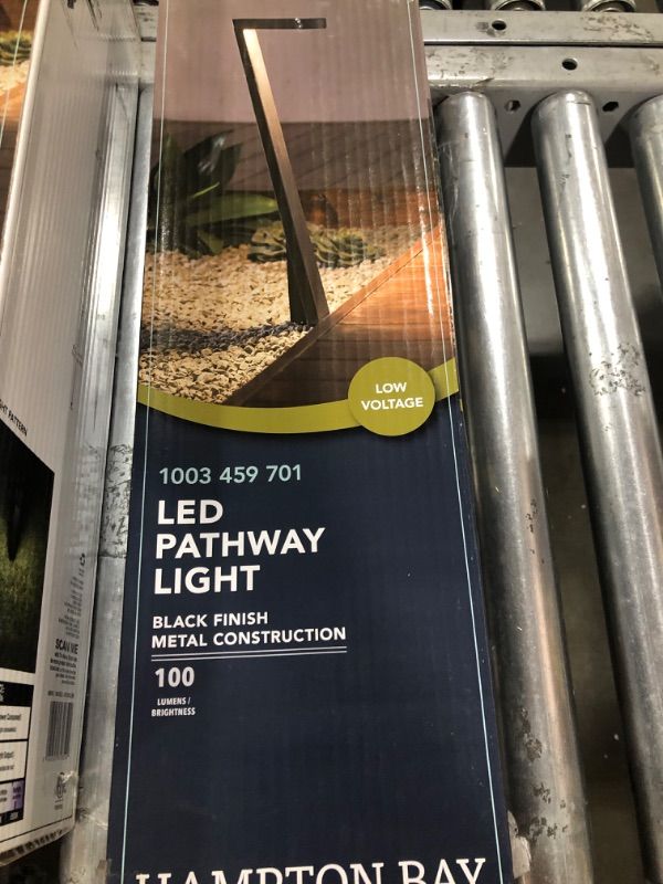 Photo 1 of 15-Watt Equivalent Low Voltage Millennium Black Integrated LED Outdoor Landscape Path Light
