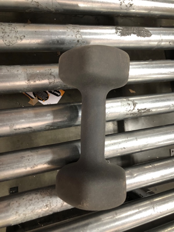 Photo 2 of 15LB GREY RUBBER DUMBBELL