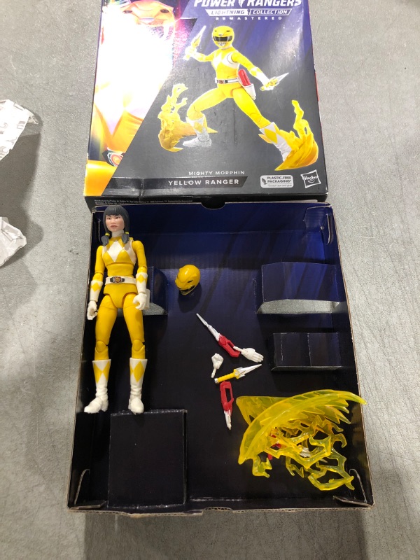 Photo 2 of Power Rangers Lightning Collection Remastered Mighty Morphin Yellow Ranger 6-Inch Action Figure, Toys for Boys and Girls Ages 4 and Up