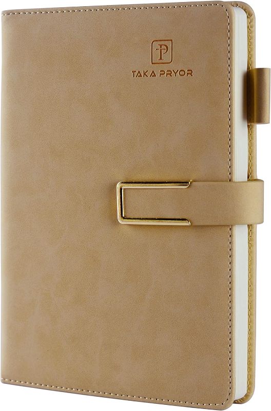 Photo 1 of TAKA PRYOR Bullet Dotted Journal Notebook with Pen Holder 200 Pages Dot Grid Journals for Woman Men 5.7'' × 8.3'' - Gifts Khaki
