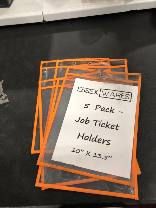 Photo 1 of ESSEX WARES 5 PACK JOB TICKET HOLDERS 