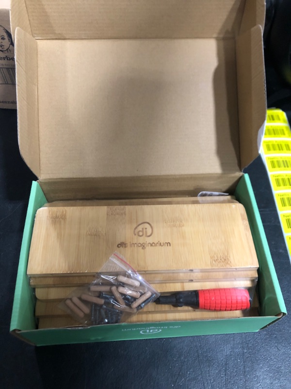 Photo 1 of Di's Imaginarium Bamboo Device Organizer | Desk Mail Organizer | Desk Organizers and Accessories | Device Holder for Home & Office | Bamboo File Organizer for Electronics, Documents, Bill or Envelope
