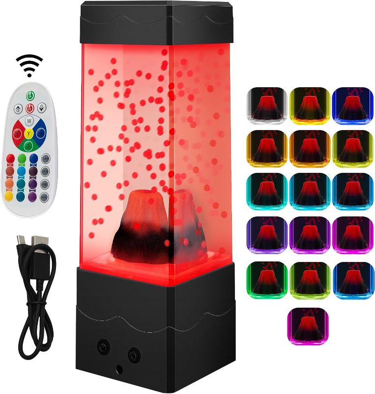 Photo 1 of 
Lava Lamps, Volcano Lava Lamp 17 Colors Changing with Remote Control, Battery Operated USB Powered Multi-color Lava Lamp for Adults Kids, Room Offic