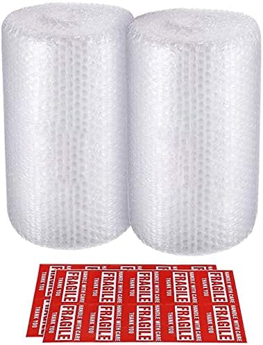 Photo 1 of 
Yukilyn Nylon 2-Pack Bubble Cushioning Wrap Rolls Packing Materials, 3/16" Air Bubble, 12 Inch x 72 Feet Total, Perforated Every 12", 20 Fragile