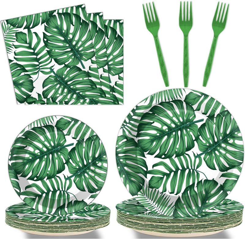 Photo 1 of 158 piece  Hawaiian Luau Party Plates and Napkins Party Supplies