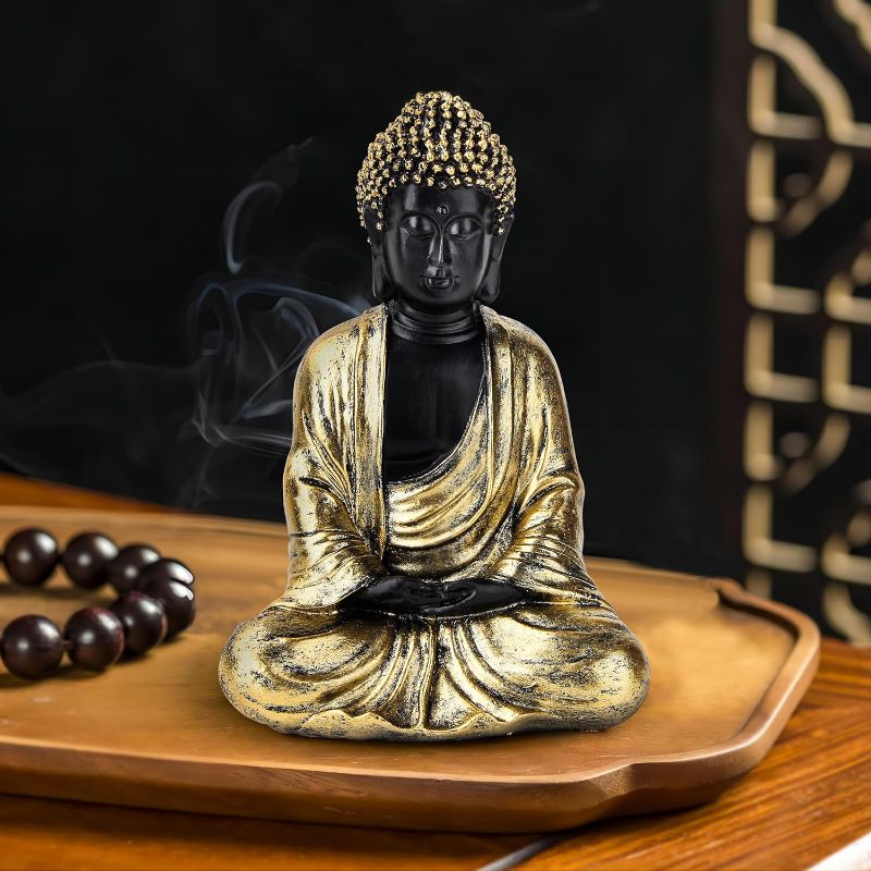 Photo 1 of 
Xintim Buddha Statue for Home,Buddah Statue for Spiritual Room Meditation Zen Garden Yoga feng Shui Table Shelf Decor Accent,Laughing Small Buda Budda