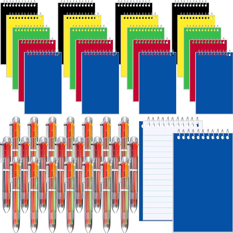 Photo 1 of Harloon 40 Pack Spiral Bound Memo Pads 3 x 5 Inch Journal