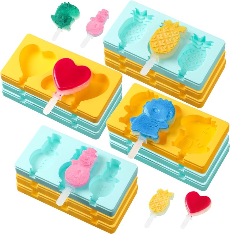 Photo 1 of 
Norme 12 Pcs Silicone Ice Cream Molds, Ice Lolly Mold, Homemade Frozen Baby Ice Cream Molds for Kids, Ice Cream Maker, Reusable Easy Unmold Cartoon Molds