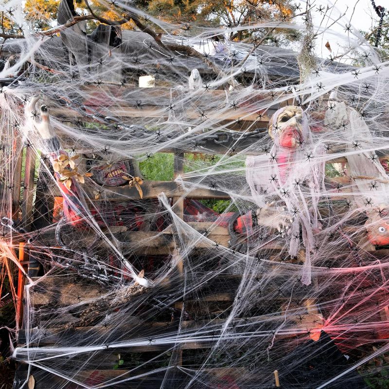 Photo 1 of  1000 sqft Spider Webs Halloween Decorations