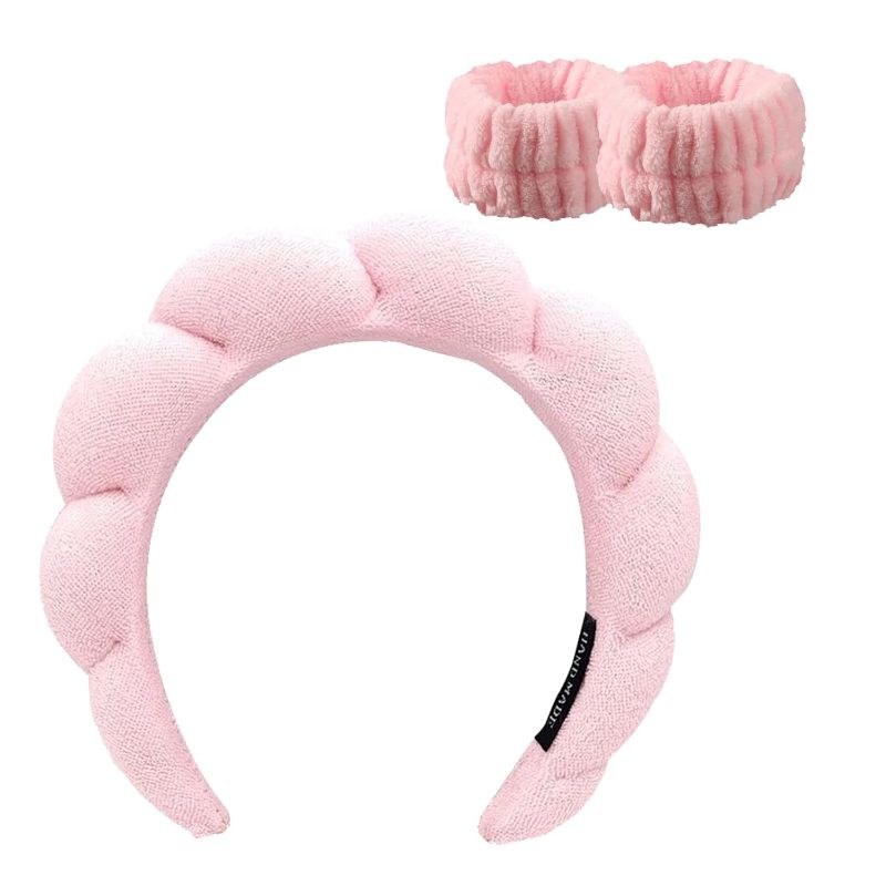 Photo 1 of 
Kicpot Spa Headbands for Women,Headband for Washing Face,Skincare Headbands for Girls Makeup Makeup,Skincare,Shower,Hair Accessories,Wristband Scrunchies (Pink)
