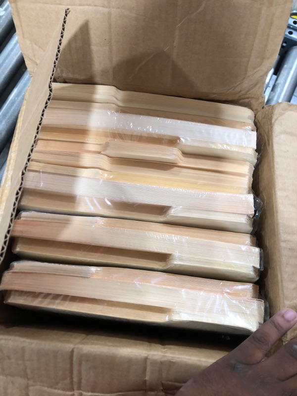 Photo 1 of The File King 1/3-Cut Top Tab Manila File Folder - Letter Size | Carton of 500 | Made in The USA | Assorted Tab Positions | 11-Point Fiber Construction | Organize Home or Office Carton of 500 Manila
