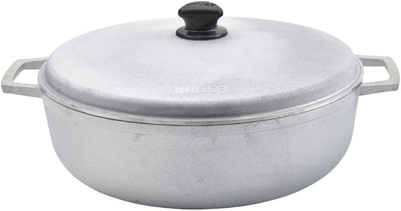 Photo 1 of IMUSA USA 17.9Qt JUMBO Traditional Colombian Caldero (Dutch Oven) for Cooking and Serving, Silver, 17.9 Quart