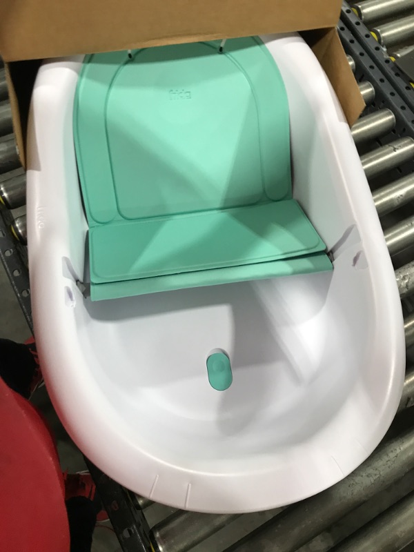 Photo 2 of 4-in-1 Grow-with-Me Bath Tub by Frida Baby Transforms Infant Bathtub to Toddler Bath Seat with Backrest for Assisted Sitting in Tub