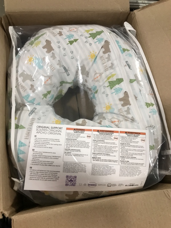 Photo 2 of Boppy Original Nursing Support, FKA Boppy Nursing Pillow, North Park, Ergonomic Breastfeeding, Bottle Feeding, and Bonding, Hypoallergenic Fiber Fill, Removable Cover, Machine Washable