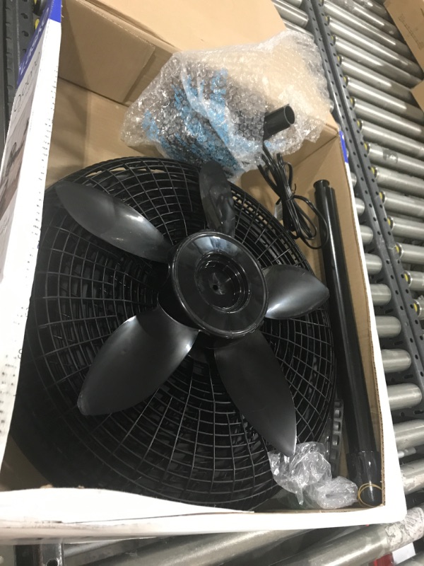 Photo 2 of Lasko 1843 18? Remote Control Cyclone Pedestal Fan with Built-in Timer, Black Features Oscillating Movement and Adjustable Height & Oscillating Pedestal Fan, Adjustable Height, 3 Speeds, for Bedroom