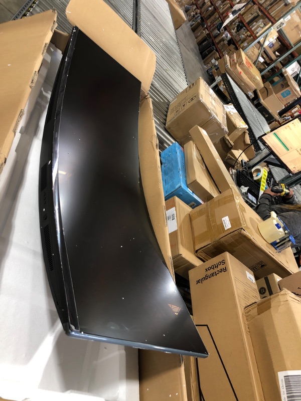 Photo 3 of SAMSUNG 49" S95UA Super Ultrawide Dual QHD Monitor, 4ms, QLED, HDR400, USB-C, USB Hub, 120Hz, Height Adjustable Stand, (LS49A950UINXZA) 2022, Charcoal Black ?5120 x 1440 DQHD 120 Hz