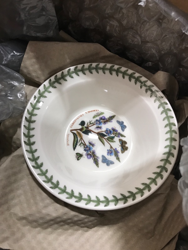 Photo 3 of Portmeirion Botanic Garden 12-Piece Dinnerware Set | Service for 4 | White Ceramic Plates & Bowls for Kitchen | Dishwasher and Microwave Safe | Made in England (Floral Design)