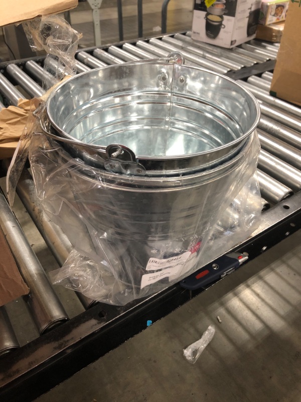 Photo 2 of 3 LARGE (2 GALLON) METAL BUCKETS