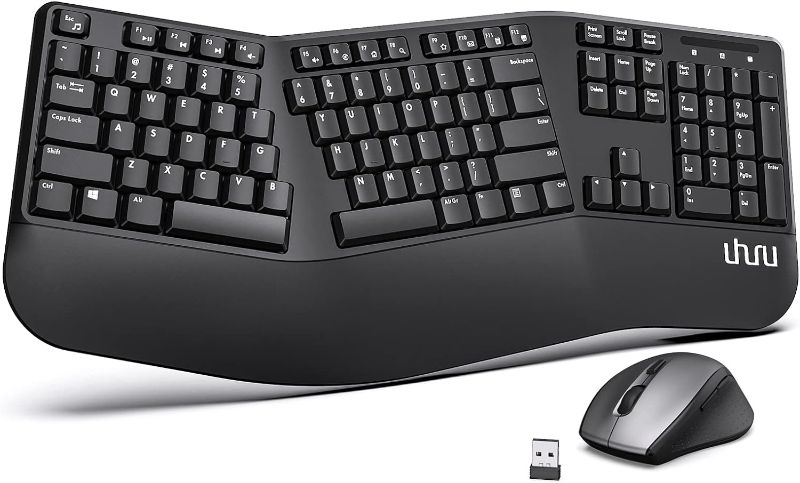 Photo 1 of Ergonomic Wireless Keyboard and Mouse - UHURU UEKM-20 Wireless