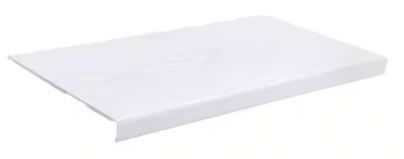 Photo 1 of 2 ft. x 16 in. Decorative Shelf Cover - White