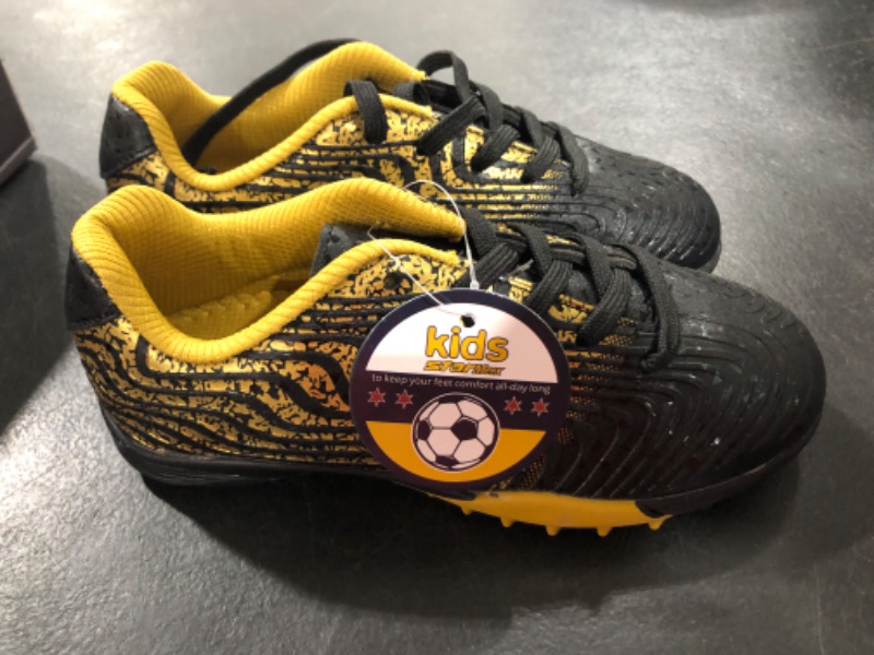 Photo 1 of [Size 13] Starmerx Kids Soccer Shoes- Gold and Black