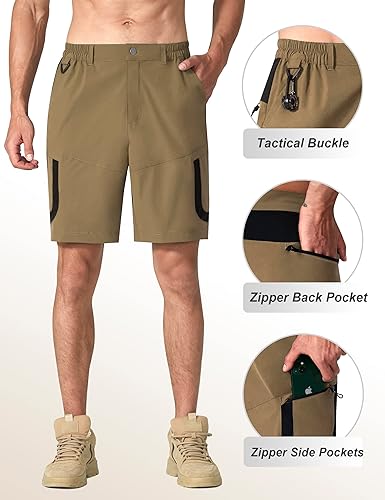 Photo 1 of [Size M] EZRUN Men's Hiking Cargo Shorts Casual Golf Shorts Outdoor Work Shorts with Multi Pockets for Travel Fishing Camping
