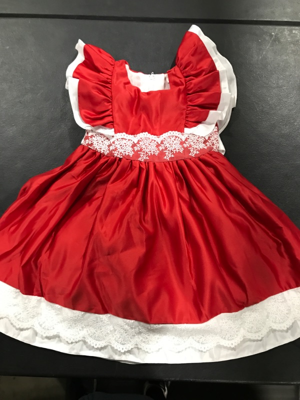 Photo 1 of [Size 3-4T] Toddler Dress- Red/White