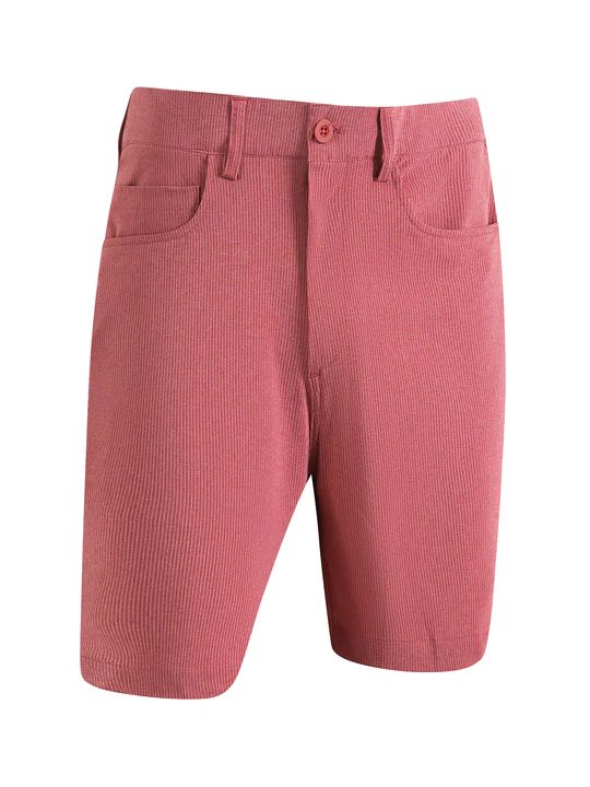 Photo 1 of [Size 36] Maelreg 10" Inseam Striped Golf Shorts-Mineral Red
