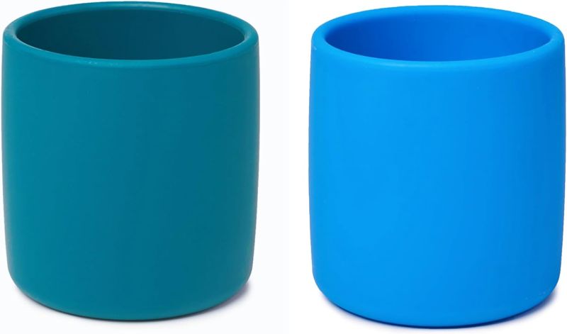 Photo 1 of Jet Lag Silicone Toddler Cups 2Pack, Easy Grip Baby Cup, 6oz Training Cups Suitable for Toddlers 12months+(Green,Blue) 