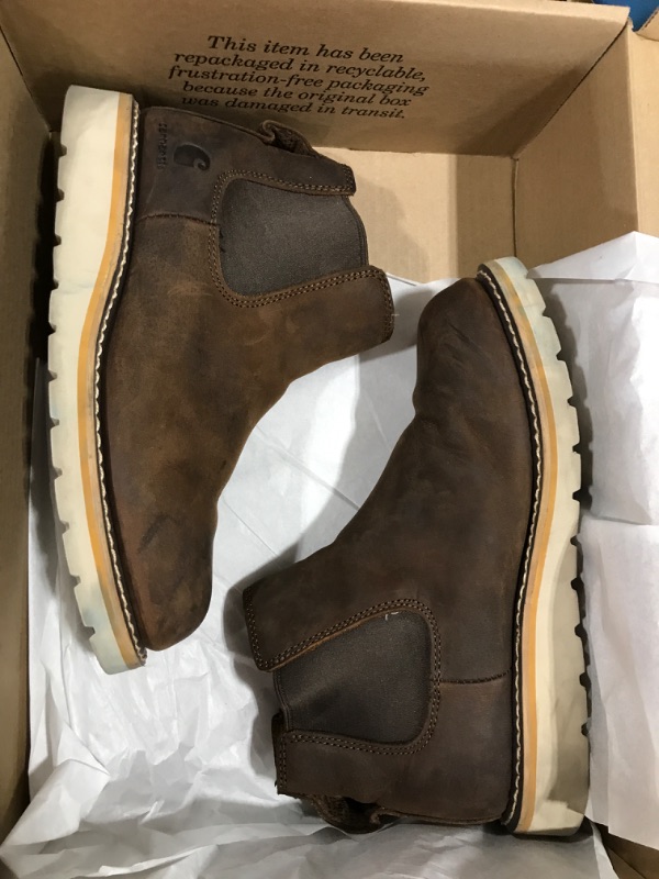 Photo 2 of [Size 9] Carhart Women's 5 in Non-Safety Toe Chelsea Wedge Boots Dark Bison Oil Tanned, 9 - Non Steel Toe Wellington Work Boots at Academy Sports