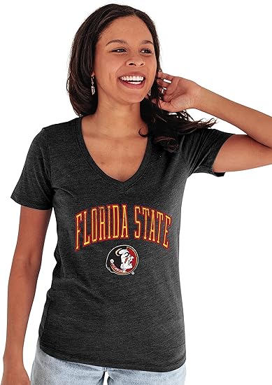 Photo 1 of [Size L] Blue 84 Women's Tri-Blend T-Shirt Vintage Arch Over Secondary Color-- Florida Stat Seminoles