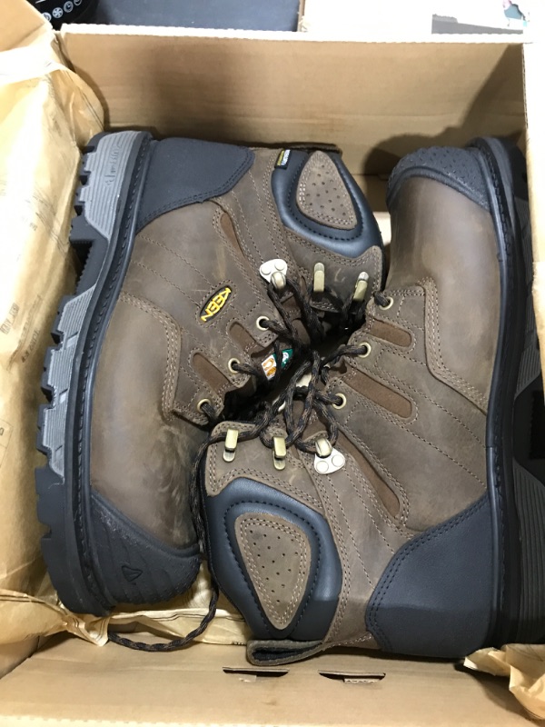 Photo 2 of [Size 11EE] KEEN Utility Men's CSA Camden 6” Composite Toe Waterproof Heavy Duty Work Boots 11 Wide Dark Earth/Black