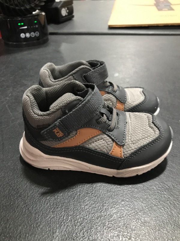 Photo 2 of [Size 8.5W] Striderite Toddler Velcro Sneakers- Grey and Tan