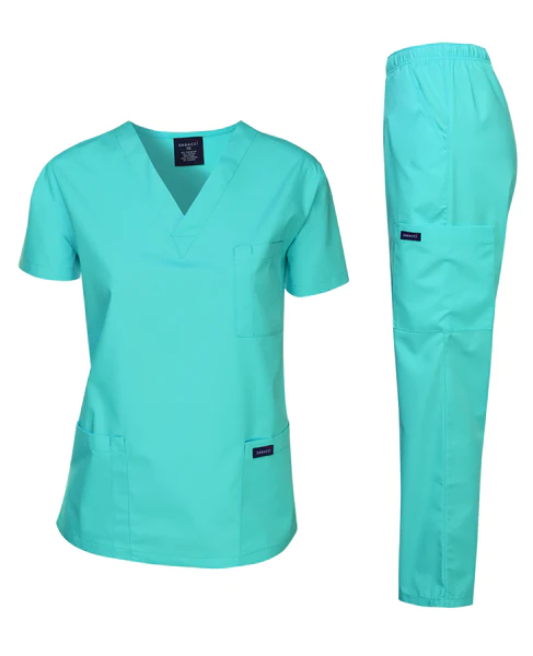 Photo 1 of [Size L] Dagacci Unisex Uniform Set- Teal