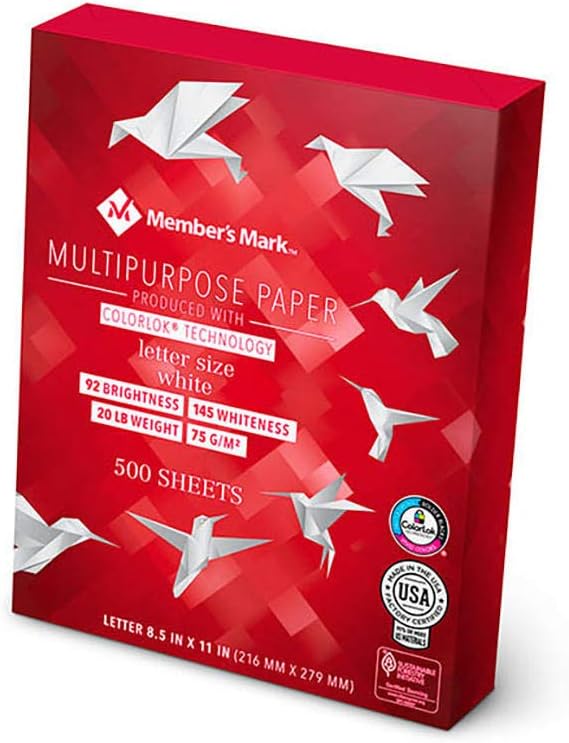 Photo 1 of Member's Mark Multipurpose Copy Paper, 20 lb., 92 Bright, 8.5 x 11