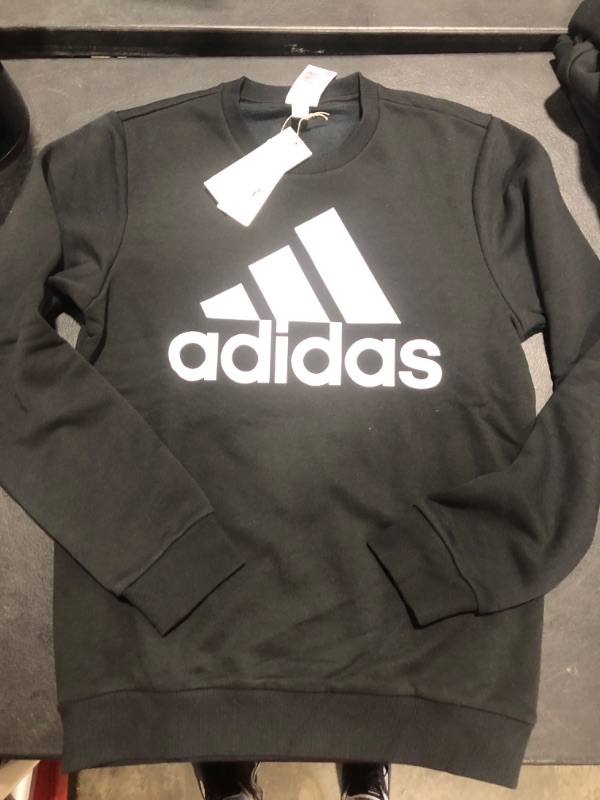 Photo 2 of [Size S] Adidas Men's Fleece Sweatshirt- Black/White