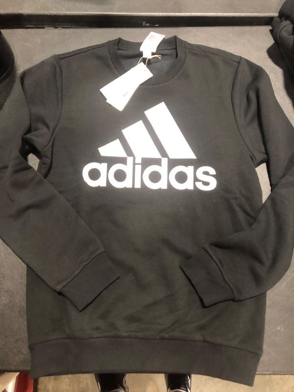 Photo 2 of [Size L] Adidas Men's Fleece Sweatshirt- Black/White