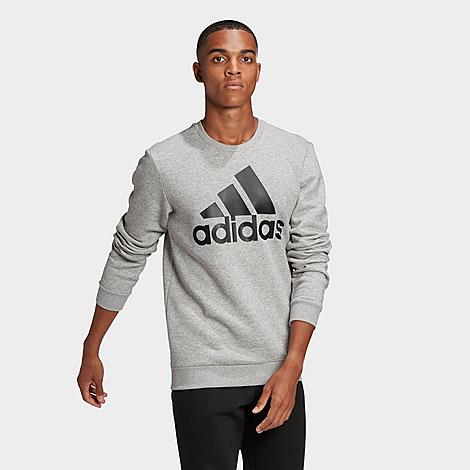 Photo 1 of [Size L] Adidas Men's Crewneck Logo Graphic Sweatshirt- Grey/Black