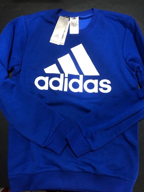Photo 2 of [Size S] Adidas Men's Crewneck Logo Graphic Sweatshirt- Blue/White