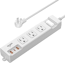 Photo 1 of Covozon Power Strip Surge Protector - IPX10 Waterproof, Fire-Resistance, Overload Protection, Flat Outlet Extension Cord with USB Ports, Dorm Room Home Office Essentials, FCC UL Listed 