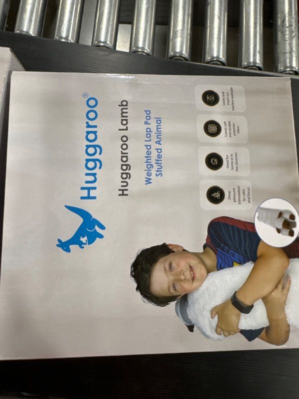 Photo 1 of Huggaroo Weighted Lap Pad Lamb- Sensory Stuffed Animals - 3.6 lb Large 29 x 8 in for Anxiety and Autism Comfort – Stocking Stuffer