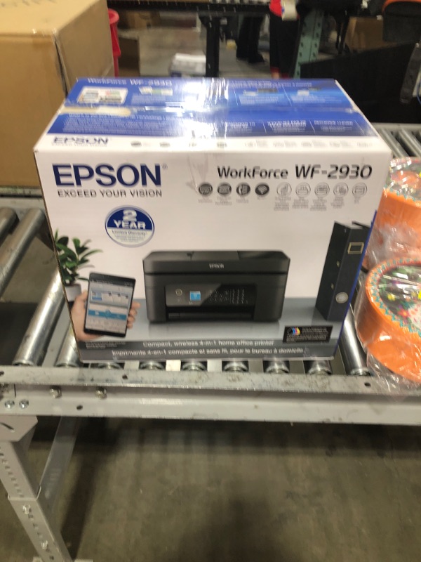 Photo 2 of Epson Workforce WF-2930 Wireless All-in-One Printer with Scan, Copy, Fax, Auto Document Feeder, Automatic 2-Sided Printing and 1.4" Color Display,Black
