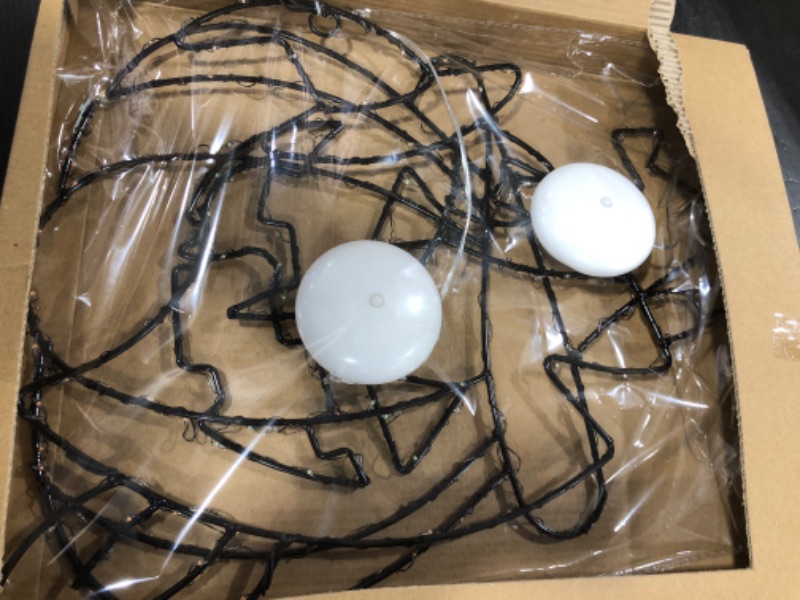 Photo 1 of [187 LED Lights & Super Large] 15 Inch Halloween Window Lights Decorations Halloween Pumpkin Witch Window Lights with Suction Cup, Battery Operated for Halloween Indoor Window Hanging Lights Decor Pumpkin & Witch