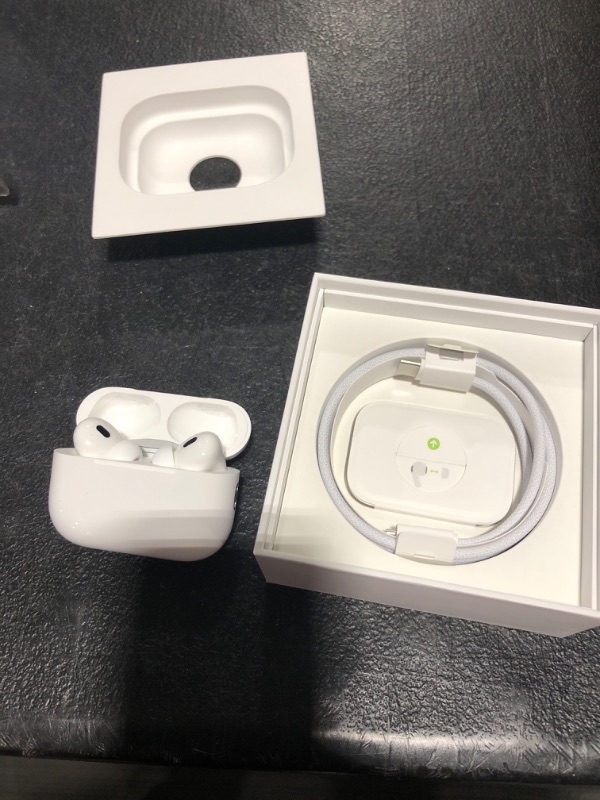 Photo 2 of Apple AirPods Pro (2nd Generation) Wireless Ear Buds with USB-C Charging, Up to 2X More Active Noise Cancelling Bluetooth Headphones, Transparency Mode, Adaptive Audio, Personalized Spatial Audio USB-C Without AppleCare+