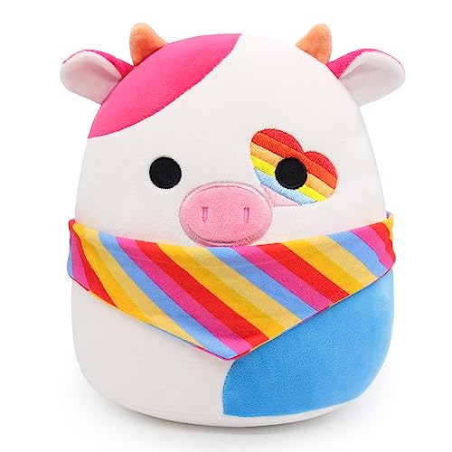 Photo 1 of CHUDATOM Cow Plush Pillow Cow Stuffed Animals, Cute Stuffed Animal Cow Plushie, Soft Pride Plush Cow Pillow Kawaii Stuffed Cow Plush Doll Toy for Kids Girls Boys Birthday Pride Month Gifts