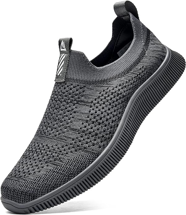 Photo 1 of [Size 13] Sosenfer Mens Slip On Sneakers Lightweight Breathable Non Slip Mesh Fashion Athletic Walking Shoes for Gym Casual Shoes
