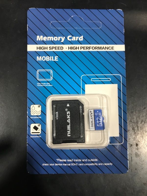 Photo 1 of 512GB Micro SD High Speed Class 10 Memory Card for Phone/Camera/Etc