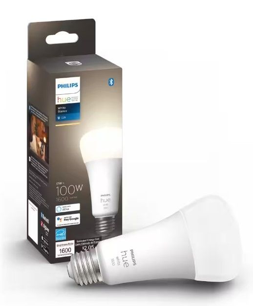Photo 1 of 100-Watt Equivalent A21 Smart LED Soft White (2700K) Light Bulb with Bluetooth (1-Pack)
