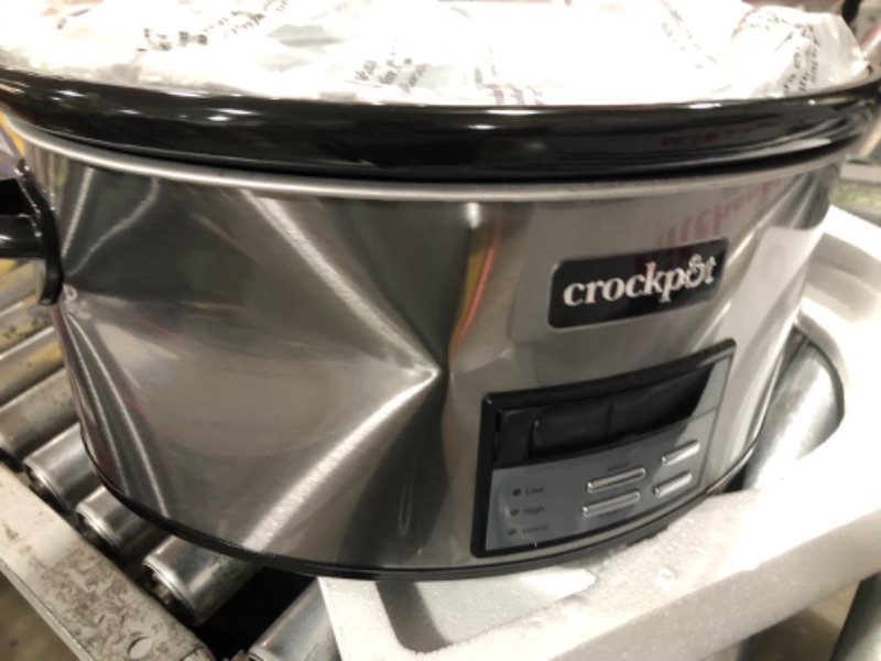 Photo 2 of Crockpot 8 Qt. Countdown Slow Cooker - Dark Stainless Steel